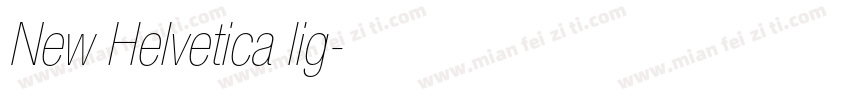 New Helvetica lig字体转换